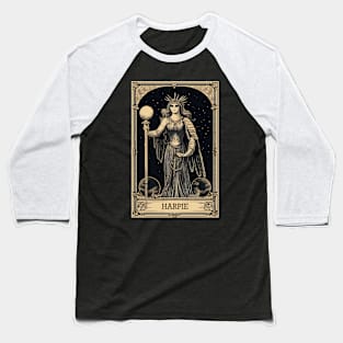 Harpie Tarot Card Vintage Artwork Baseball T-Shirt